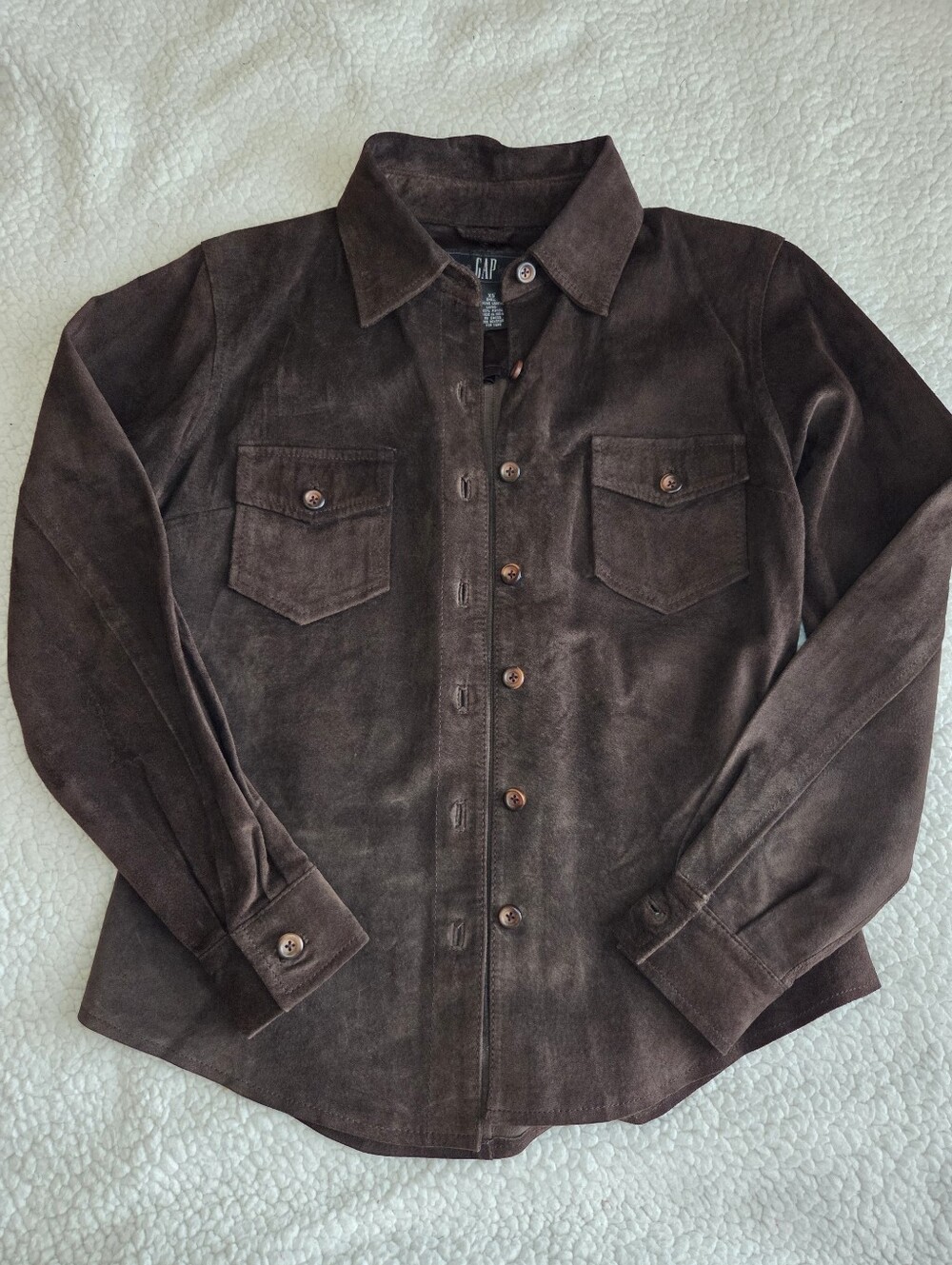 Gap Suede Leather Shirt Jacket XS